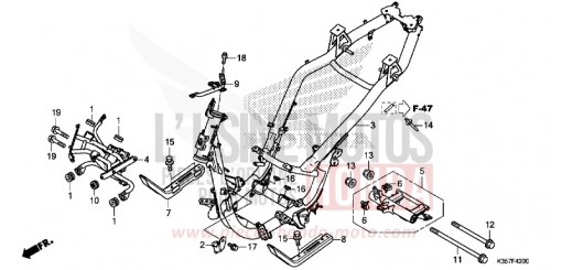 FRAME BODY WW125EX2F de 2015